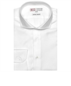 【国産しゃれシャツ】 ホリゾンタル 長袖 形態安定 綿100% バスケット織り