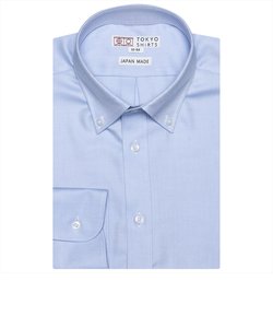 【国産しゃれシャツ】 ボタンダウン 長袖 形態安定 綿100% ツイル織り