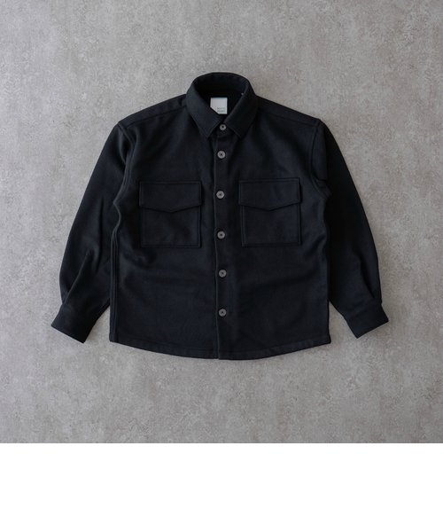 ウールカシミヤナイロン リラックスCPOシャツ＜ブラック＞ | TOKYO