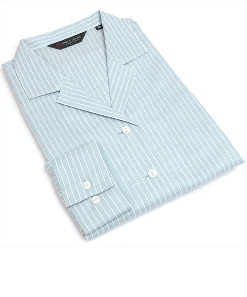 形態安定 オープンカラー 長袖 レディースシャツ