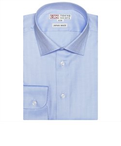 【国産しゃれシャツ】 形態安定 セミワイド 綿100% 長袖 ワイシャツ