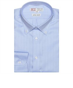 【国産しゃれシャツ】 形態安定 ショートボタンダウン 綿100% 長袖 ワイシャツ