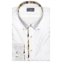 【Layered Cool】 形態安定 ボタンダウンカラー 長袖 ワイシャツ