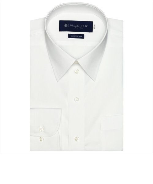 【定番】形態安定 レギュラーカラー  綿100% 長袖ワイシャツ