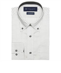 【超形態安定】 ボタンダウンカラー 長袖 形態安定 ワイシャツ 綿100%