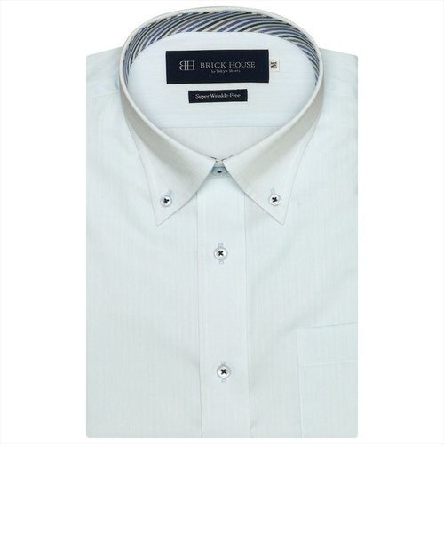 【超形態安定】 ボタンダウンカラー 半袖 形態安定 ワイシャツ