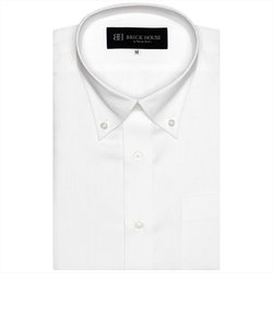 【透け防止】 形態安定 ボタンダウンカラー 半袖 ワイシャツ