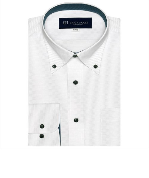 【使用素材 CARAT(R)】 形態安定 ボタンダウンカラー 長袖 ワイシャツ