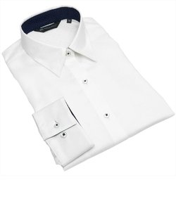 形態安定 レギュラー衿 綿100% 長袖 レディースシャツ