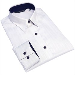 形態安定 レギュラー衿 綿100% 長袖 レディースシャツ