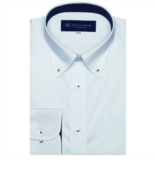 【大きいサイズ】形態安定 ボタンダウンカラー 長袖 ワイシャツ
