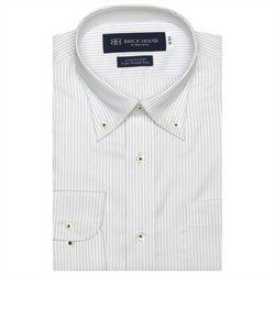 【超形態安定】 形態安定 ボタンダウンカラー 綿100% 長袖 ワイシャツ