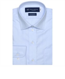 【超形態安定】 ワイドカラー 長袖ワイシャツ 綿100%