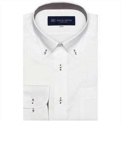 【透け防止】 形態安定 ボタンダウンカラー 長袖 ワイシャツ