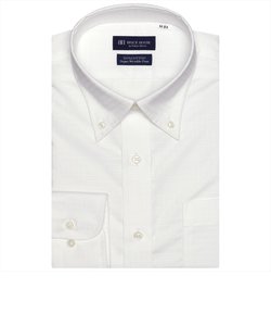 【超形態安定】 プレミアム ボタンダウンカラー 綿100% 長袖 ワイシャツ