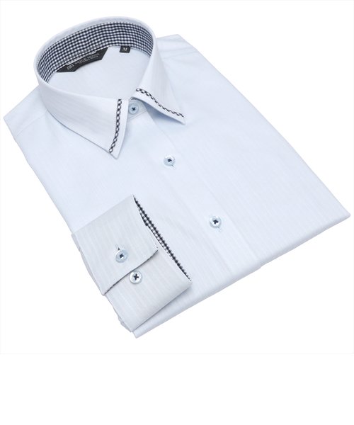 形態安定 レギュラーカラー 長袖レディースシャツ
