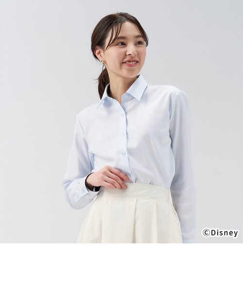 【ディズニー】 形態安定 レギュラーカラー 長袖 レディースシャツ