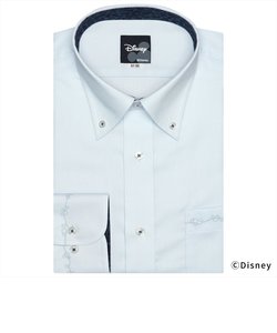【ディズニー・大きいサイズ】 形態安定 ボタンダウンカラー 長袖 ワイシャツ