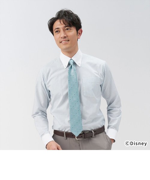【ディズニー】 形態安定 ボタンダウンカラー 長袖 ワイシャツ