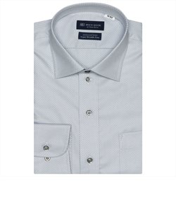 【超形態安定】 ワイドカラー 綿100% 長袖 ワイシャツ