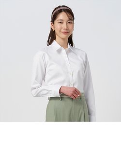 【超形態安定】 レギュラー衿 綿100% 長袖レディースシャツ