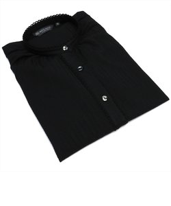COFREX ピコレース スタンド衿 七分袖 レディースシャツ