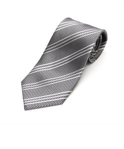 ネクタイ 絹100% ガルザタイ グレー ビジネス フォーマル