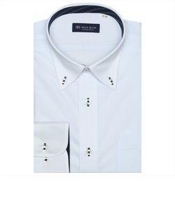 【大きいサイズ・ストレッチ】 形態安定 ボタンダウンカラー 長袖ニットシャツ