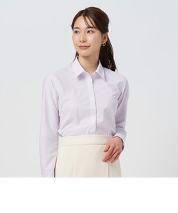 【ストレッチ】 形態安定 レギュラー衿 長袖ニットシャツ