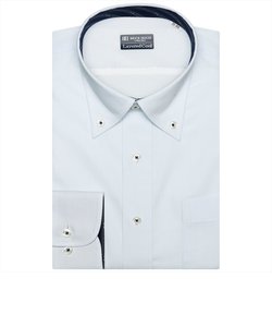 【Layered Cool】 形態安定 ボタンダウンカラー 長袖 ワイシャツ
