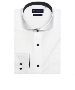 【超形態安定・大きいサイズ】 ホリゾンタルワイドカラー 長袖 ワイシャツ