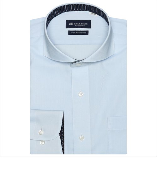 【超形態安定】 ホリゾンタルワイドカラー 長袖 ワイシャツ