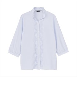 【デザイン】 COFREX ひねりピンタック 七分袖 レディースシャツ