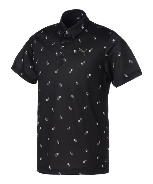 DRYCELL メンズ ゴルフ 3D ロゴ 半袖 ポロシャツ