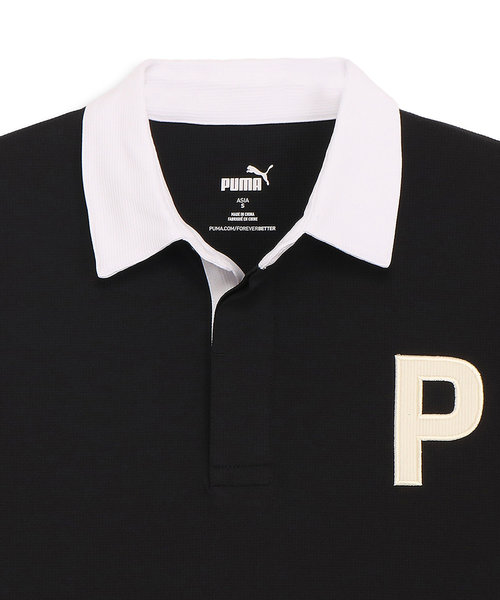 メンズ ゴルフ Pロゴミニワッフル ストレッチ ポロシャツ 長袖 | PUMA