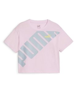 キッズ ガールズ プーマ パワー クロップド 半袖 Tシャツ 120-160cm