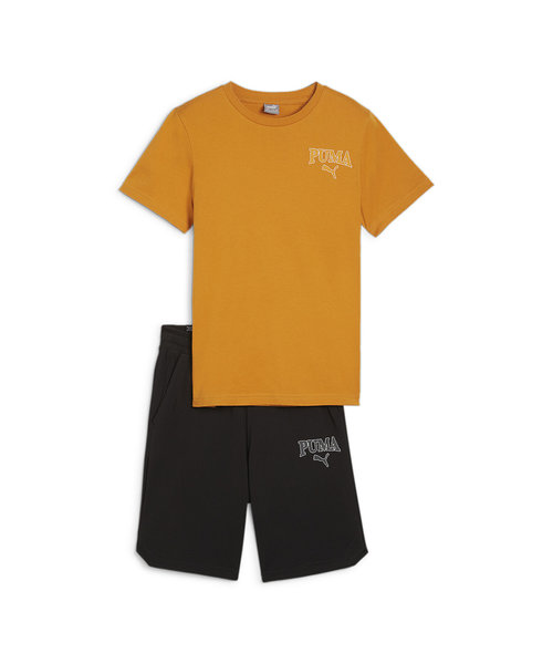 キッズ ボーイズ プーマ スクアッド 半袖 Tシャツ アンド ショーツ セット 120-160cm