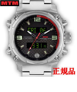 MTM エムティーエム Air Stryk II Silver - Carbon Red メンズ腕時計 クォーツ AS2-TSL-CBRD-MBTI
