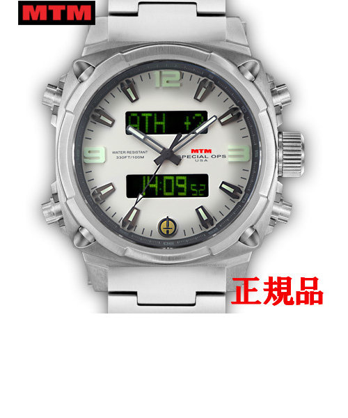 MTM エムティーエム Air Stryk II Silver - White Lumi メンズ腕時計 クォーツ AS2-TSL-WHLM-MBTI