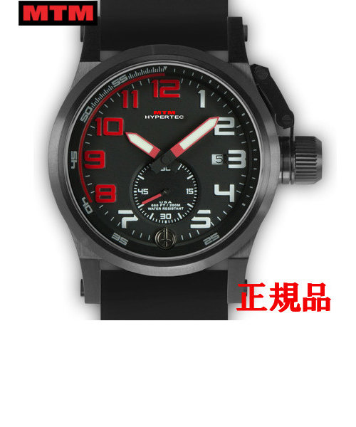 MTM エムティーエム HYPERTEC CHRONO 1A Black Red Dial - Black Rubber II メンズ腕時計 クォーツ HC1-SB4-RED1-BR2B-A