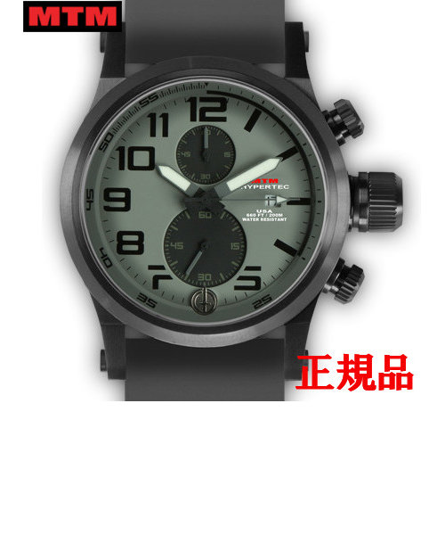 MTM エムティーエム HYPERTEC CHRONO 2A Black Grey Dial - Grey Rubber II メンズ腕時計 クォーツ HC2-SB4-GREY-GR2B-A