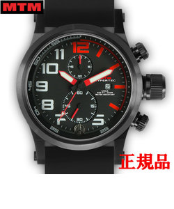 MTM エムティーエム HYPERTEC CHRONO 2A Black Red Dial - Black Rubber II メンズ腕時計 クォーツ HC2-SB4-RED1-BR2B-A