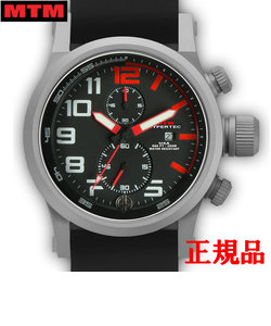 MTM エムティーエム HYPERTEC CHRONO 2A Grey Red Dial - Black Rubber II メンズ腕時計 クォーツ HC2-SG4-RED1-BR2S-A