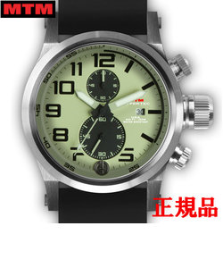 MTM エムティーエム HYPERTEC CHRONO 2A Silver Lumi Dial - Black Rubber II メンズ腕時計 クォーツ HC2-SS4-LUMI-BR2S-A