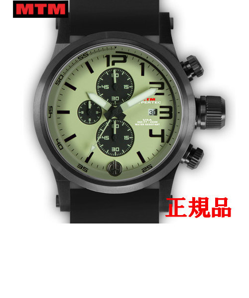 MTM エムティーエム HYPERTEC CHRONO 3A Black Lumi Dial - Black Rubber II メンズ腕時計 クォーツ HC3-SB4-LUMI-BR2B-A