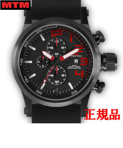 MTM エムティーエム HYPERTEC CHRONO 3A Black Red Dial - Black Rubber II メンズ腕時計 クォーツ HC3-SB4-RED1-BR2B-A