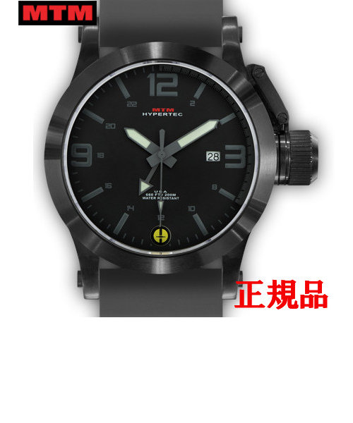 MTM エムティーエム HYPERTEC 44 BLACK - GREY DIAL - GREY RUBBER II メンズ腕時計 クォーツ HYP-SB4-GREY-GR2B-A