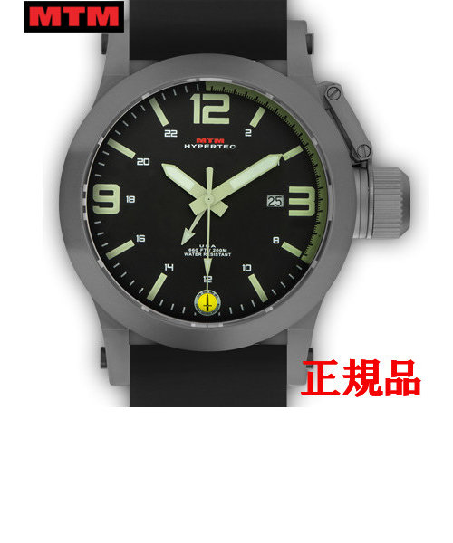 MTM エムティーエム HYPERTEC 44 GREY - LUMI DIAL - BLACK RUBBER II メンズ腕時計 クォーツ HYP-SG4-LUMI-BR2S-A