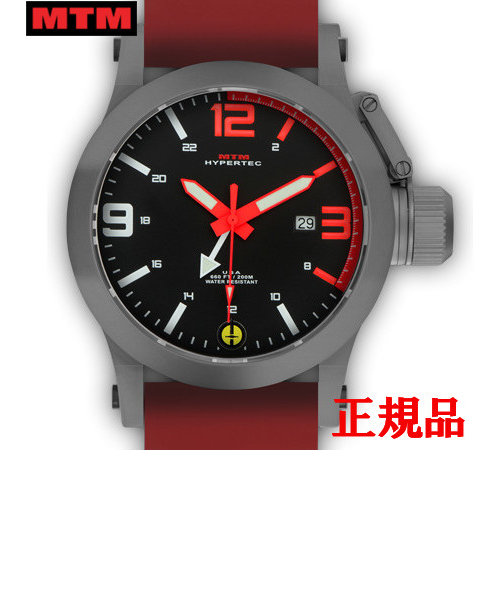 MTM エムティーエム HYPERTEC 44 GREY - RED DIAL - RED RUBBER II メンズ腕時計 クォーツ HYP-SG4-RED1-RR2S-A