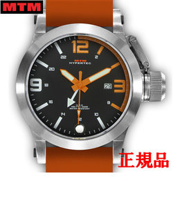 MTM エムティーエム HYPERTEC 44 SILVER - ORANGE DIAL - ORANGE RUBBER II メンズ腕時計 クォーツ HYP-SS4-ORNG-OR2S-A